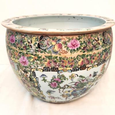 Lot #241  Decorative Jardiniere with Asian Styling