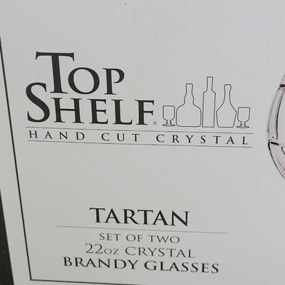 New in the Box Tartan Brandy Glasses