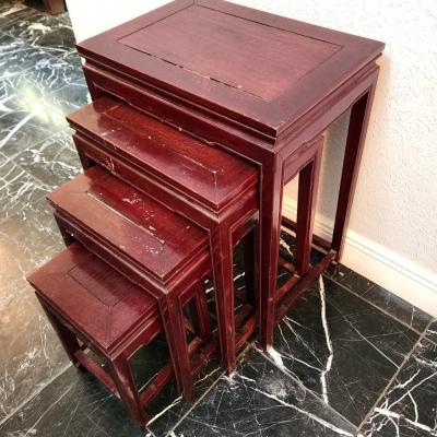 Lot #246  Set of Asian Style Nesting Tables