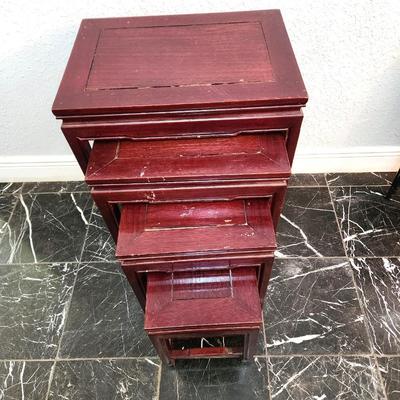 Lot #246  Set of Asian Style Nesting Tables
