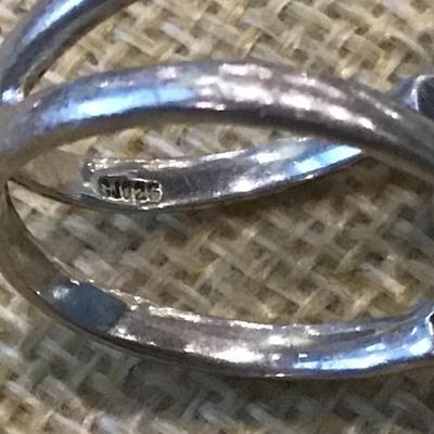 GJ Signed Navajo Sterling Silver Ring