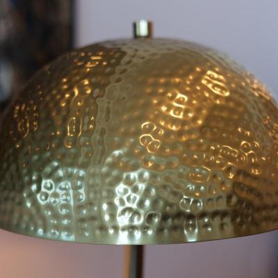 Brass Accent Lamp W/ Marble Base