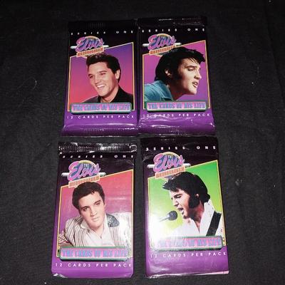 FOUR PACKS ELVIS TRADING CARDS