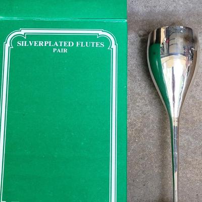 A Pair of Silverplate Flutes