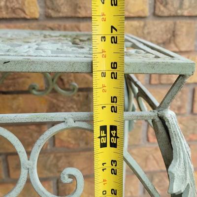 Mint Green Metal Plant Stand