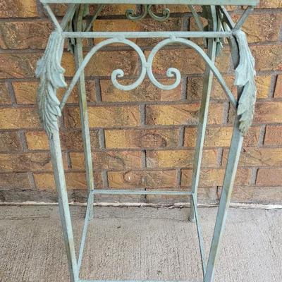 Mint Green Metal Plant Stand