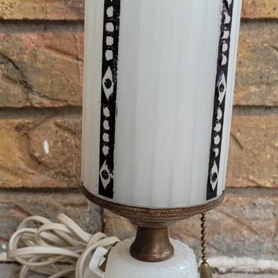 ART Deco Milk Glass Lamp