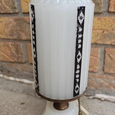 ART Deco Milk Glass Lamp