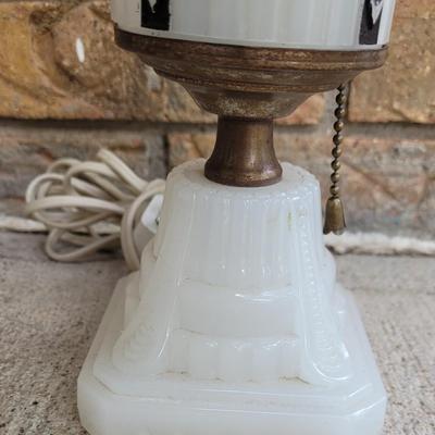 ART Deco Milk Glass Lamp
