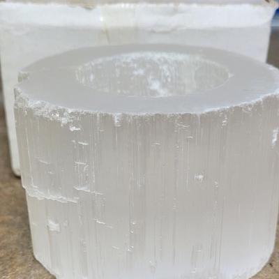 Selenite Tea Light Holder