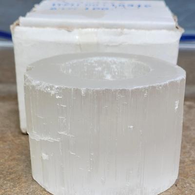 Selenite Tea Light Holder