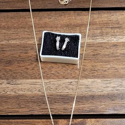 C: 10k Gold Pendant and Earrings