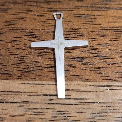 D: 14k White Gold Cross