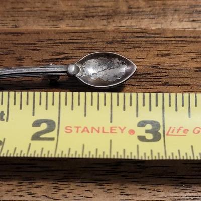 F: Antique Miniature Sterling Silver Spoon Brooch