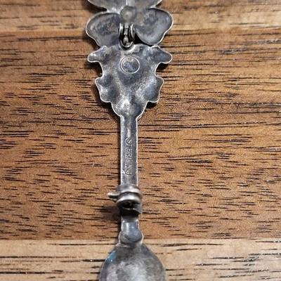 F: Antique Miniature Sterling Silver Spoon Brooch