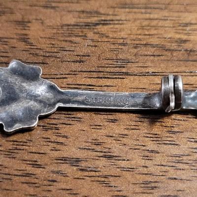 F: Antique Miniature Sterling Silver Spoon Brooch