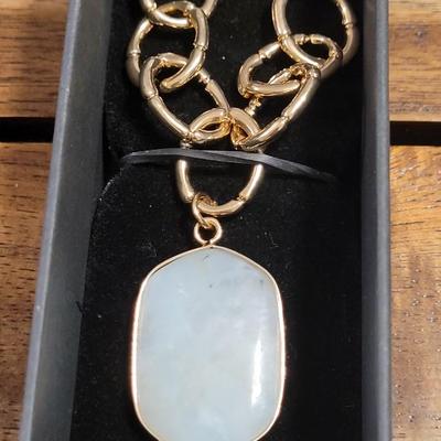 H: Chalcedony Pendant Necklace