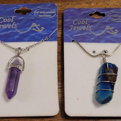 I: New Aura Quartz Necklace & Amethyst Necklace
