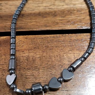 X: Hematite and Glass Beaded Necklaces