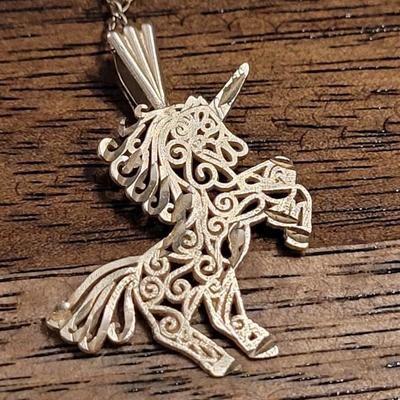 Gg: Gold Filled Unicorn Pendant Necklace