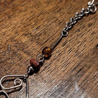 Nn: Glass and Silver Bracelet