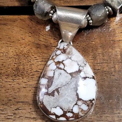 Oo: Paige Wallace - White Buffalo Turquoise, Sterling and Wild Horse Magnesite