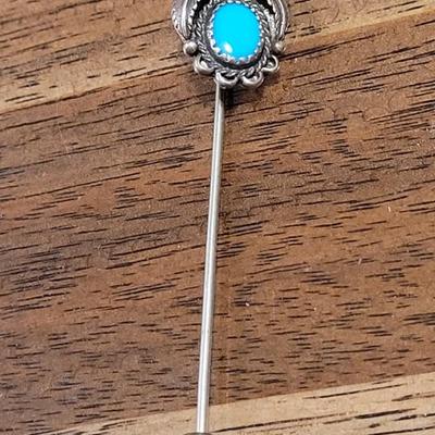 Pp: Sterling and Turquoise Pin