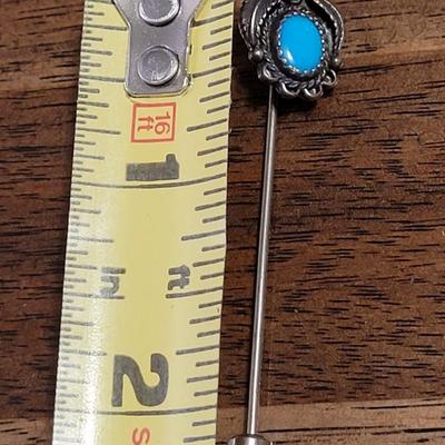 Pp: Sterling and Turquoise Pin