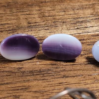 Rr: Gemstone and Glass Earrings Lot
