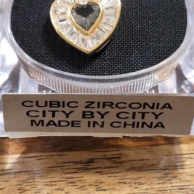Ss: Napier Jade Necklace and Cubic Zirconia Heart Necklace