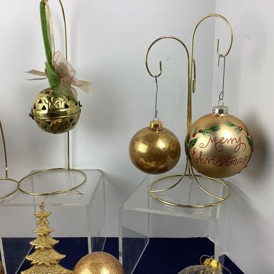 117 Gold Holiday Christmas Ornaments and Potpourri