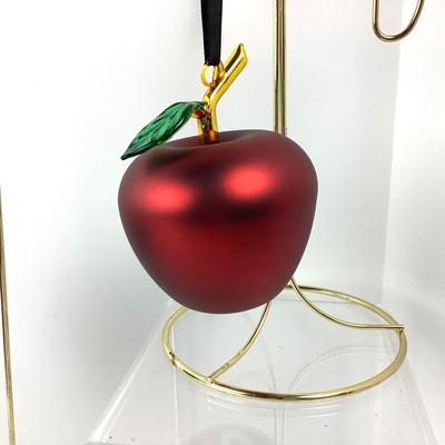 119 Handblown Satin Glass Fruit Ornaments Pear Apple Grapes