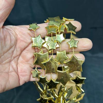 Lot of Gold Star Plastic Christmas Holiday Tree Garland