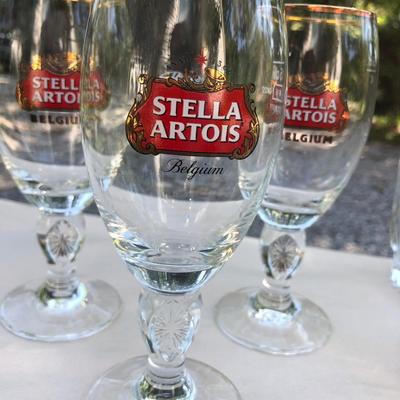 Canadian club classic gold rimmed glasses, Stella wine glasses