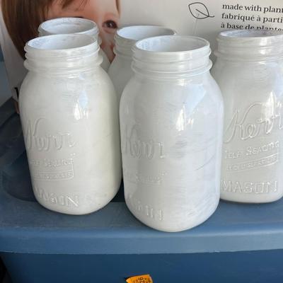 11 glass jars