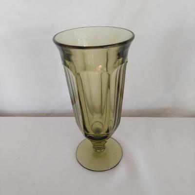 Blue and Green Colored Glass Water Goblets (K-BBL)