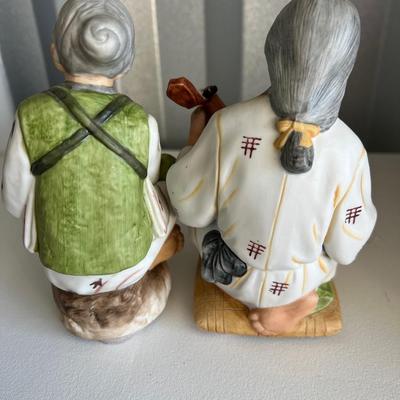HOMCO old Asian couple figurines