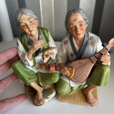 HOMCO old Asian couple figurines