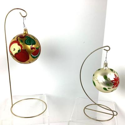 128 Vintage Hand-painted Glass Christmas Ornaments