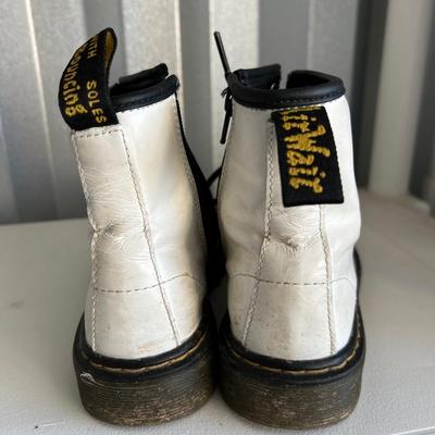Doc Martins little girls white boots size 2