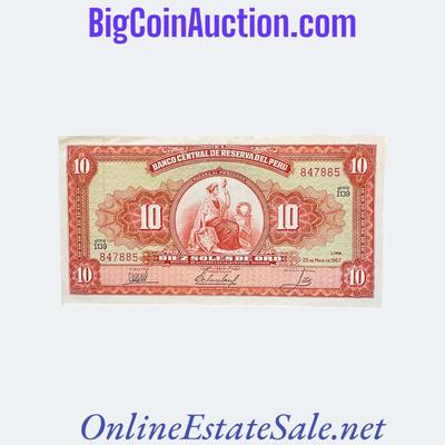 1967 PERU 10 SOLES DE ORO
