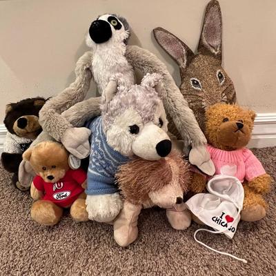 Assorted stuffed. Animals