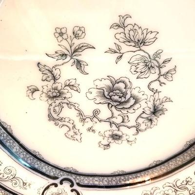 Lot #251  Antique Blue/White Transferware Plate - English