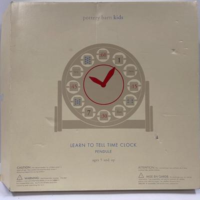 Pottery Barn Kids Learn to Tell Time Clock