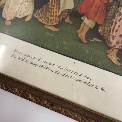 Vintage Jessie Willcox Smith Print, Old Woman Who Lived in a Shoe