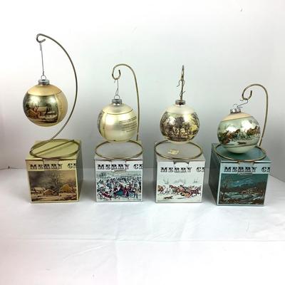155 Currier & Ives Collection Corning Glass Works Ornaments
