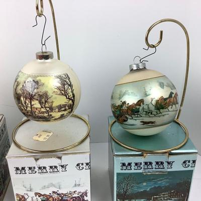 155 Currier & Ives Collection Corning Glass Works Ornaments