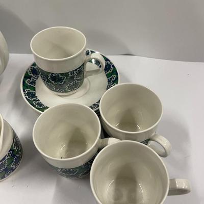 Vintage Pottery Tea Set by Egersund, Norway
