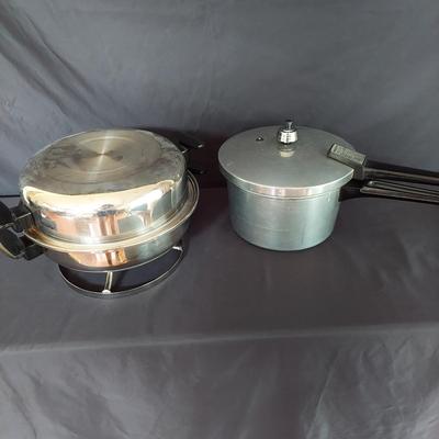 Vintage Pressure Cooker and Chafing Dish (K-BBL)
