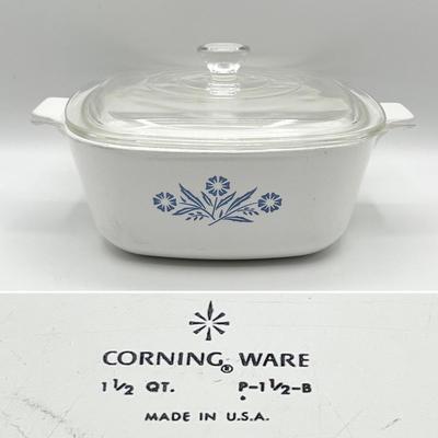 CORNING WARE ~ Blue Cornflower ~ Five (5) Piece Set